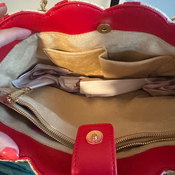 Betsey Johnson Cherry Print Tote Bag with Red Accents New - Picture 7 of 8